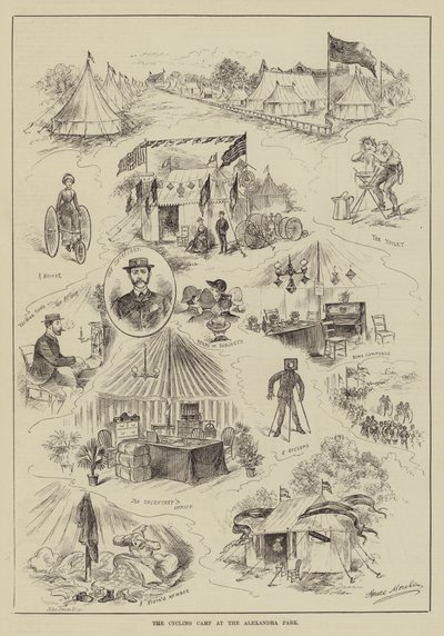 アレクサンドラパークのサイクリングキャンプ 作： Horace Morehen